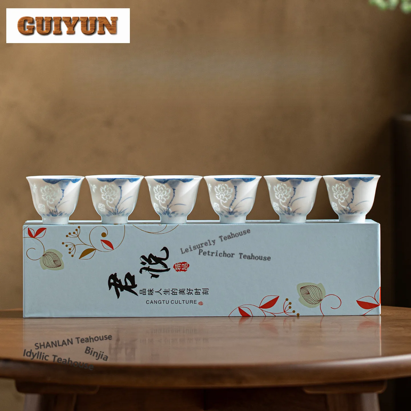 

6pc/set Hand-painted Flowers Hollow Out Teacup Aesthetic Tea Bowl Cup For Tea Tea-tasting Personal Cup Chazhan Master Cups Craft