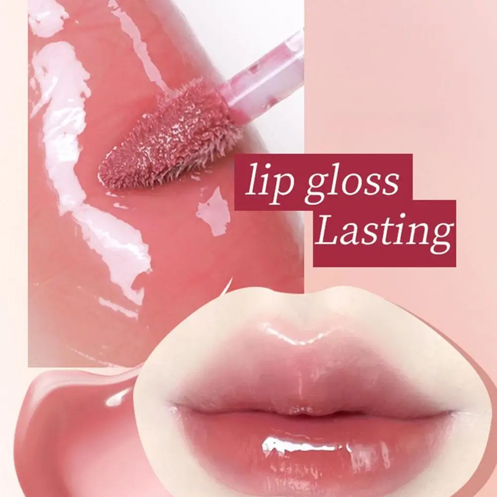 6色の小さなアイスキューブミラーリップグロス — 長持ちする輝きのあるリップグロス、学生向け、肌を明るくするヌードリップスティック