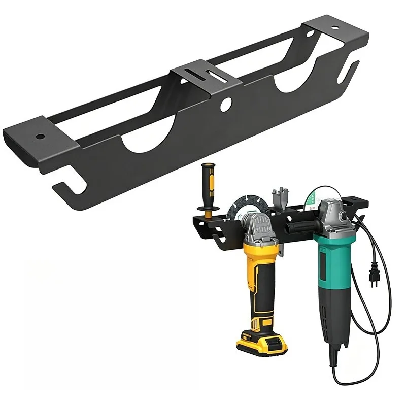 Wall Mount Angle Grinder Storage Rack Heavy Duty Hanging Holder Cutter Bench Grinder Power Tool Organizer For Garage Workshop