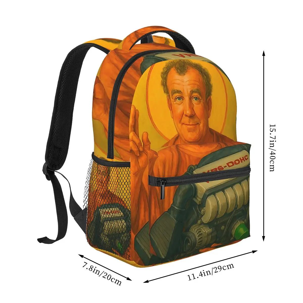 Jeremy Clarkson Protect Us From Electric Motors Student Backpack School Bag Daypack for Boys Girls Fashion Bookbag Shoulder Bags