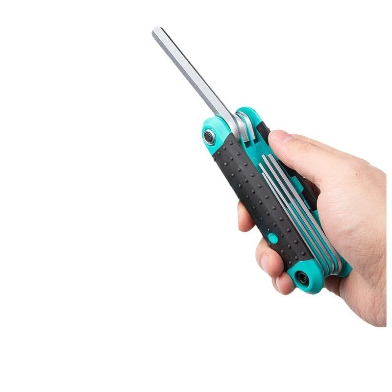 

Alloy steel inner hexagonal wrench set Folding inner anti-rust high hardness hexagonal hexagonal wrench combination