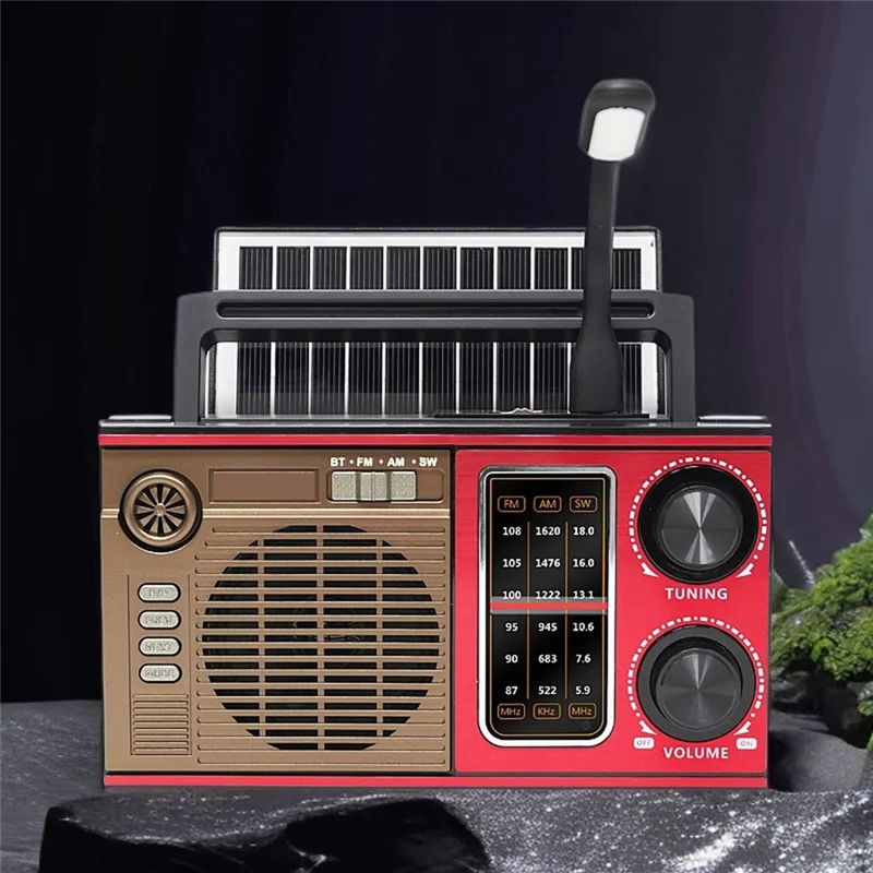 

Наружное аварийное радио FM AM SW, полнодиапазонное солнечное радио, высокочувствительный приемник со светодиодным динамиком BT