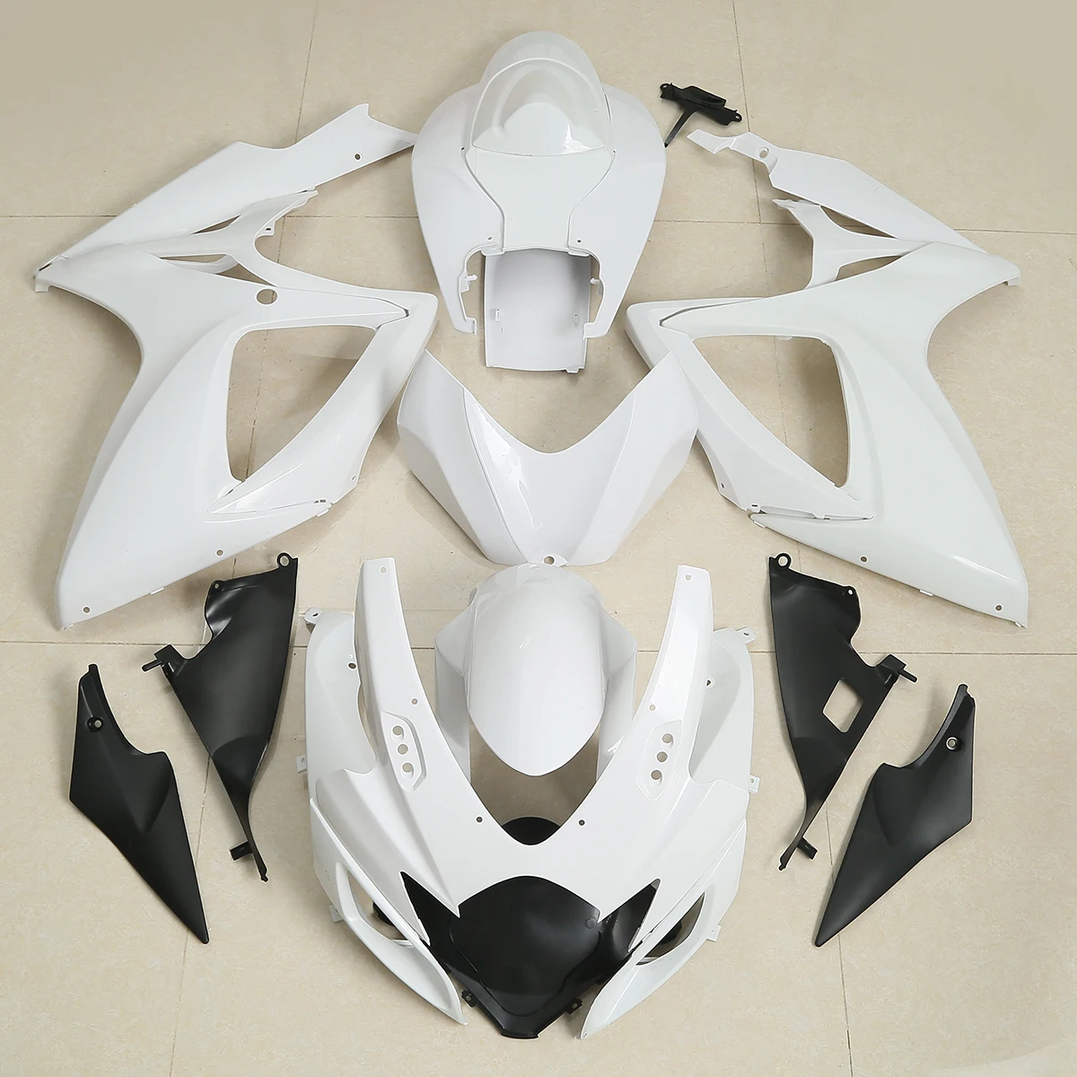 

Motorcycle Unpainted White Injection Fairing Bodywork Kit For Suzuki GSX-R GSXR 600 GSXR750 2006-2007