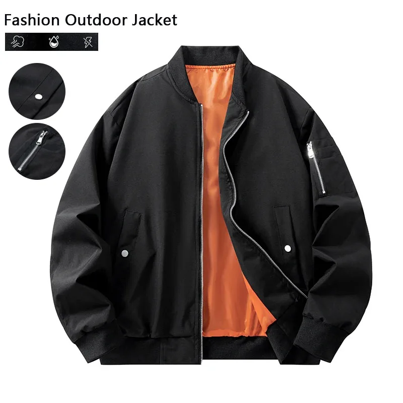 سترة جديدة للخريف للخروج للرجال - معطف كاجوال فضفاض عتيق ملابس الشارع مع نمط المال القديم ملابس يومية مريحة