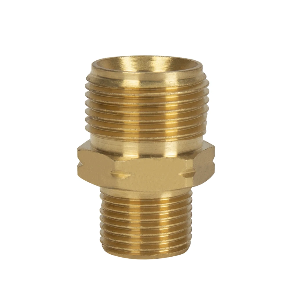 High Pressure Washer Car Washer Brass Connector Adapter  G3/8 Male + M22 Male