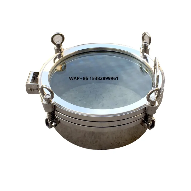 CNJS Stainless Steel Manhole Cover Full Sight Glass round Manway Door Food Grade-Fabrication Services Product