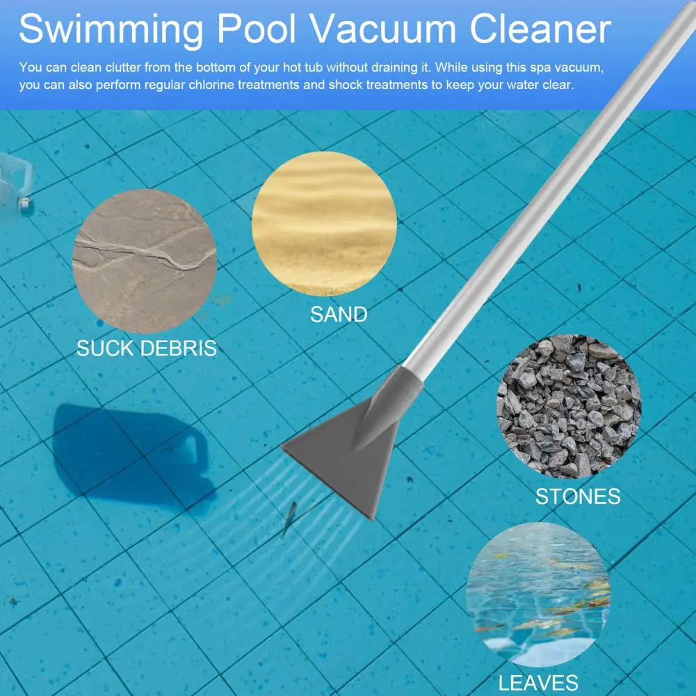 Non-electric Spa Cleaner Hot Tub Vacuum Cleaner Cordless Swimming Pool Vacuum Cleaner with Adjustable Valve Detachable Fish Tank