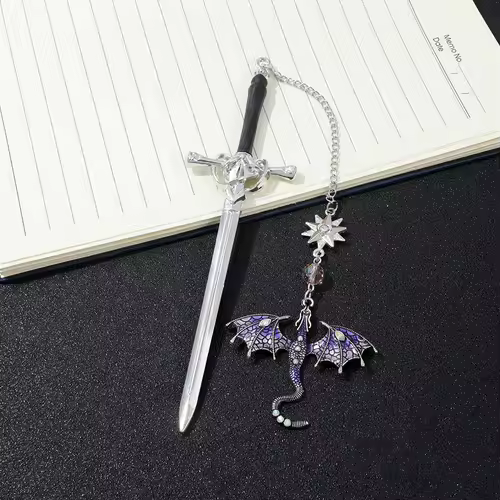 1/3PCS Fourth Wing Dragon Sword Bookmarks Fantasy Gothic Bookmarks Fourth Wing Enthusiasts Reading Accessories - Image 4