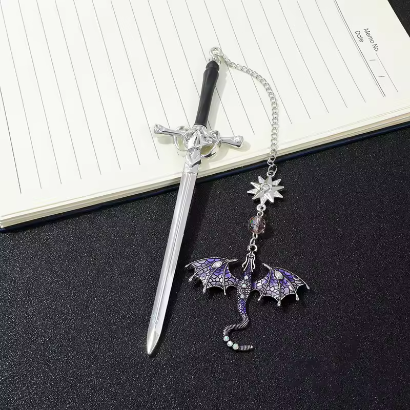 1/3PCS Fourth Wing Dragon Sword Bookmarks Fantasy Gothic Bookmarks Fourth Wing Enthusiasts Reading Accessories - Image 4