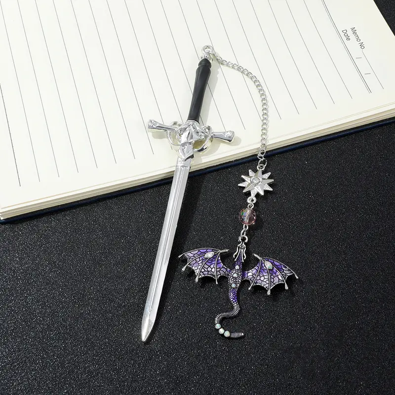 1/3PCS Fourth Wing Dragon Sword Bookmarks Fantasy Gothic Bookmarks Fourth Wing Enthusiasts Reading Accessories - Image 4