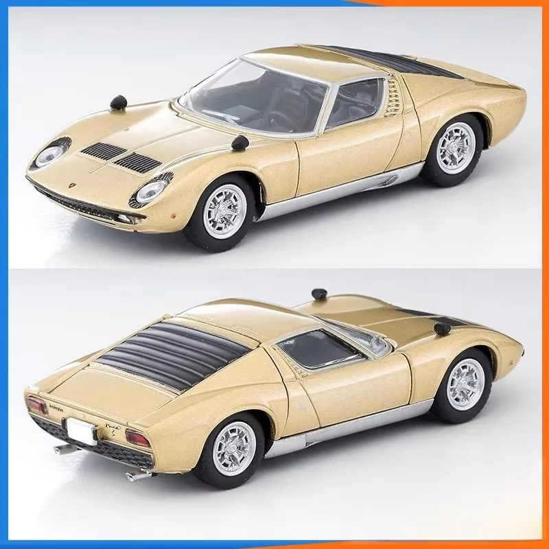 TAKARA TOMY TOMYTEC TLV 1:64 Lamborghini Miura S Gold alloy die-cast miniature model, adult decoration, boy toy, children's gift