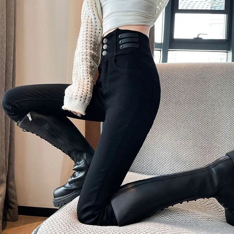 

2026 High Waist Tummy Control Skinny Jeans Women's Butt Lifting Stretch Denim Pencil Pants