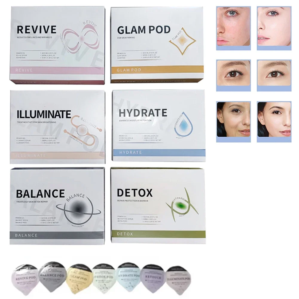 Kit de cápsulas de CO2 para máquina Facial de burbujas, Spa Facial, cápsulas de revive para máquina Facial de agua, cuidado de la piel, suero de CO2, cápsulas Glam