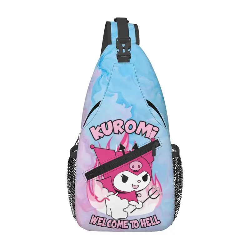 

Sanrio Anime My Melody And Kuromi Sling Crossbody Backpack Men Custom Shoulder Chest Bag for Cycling Camping Daypack