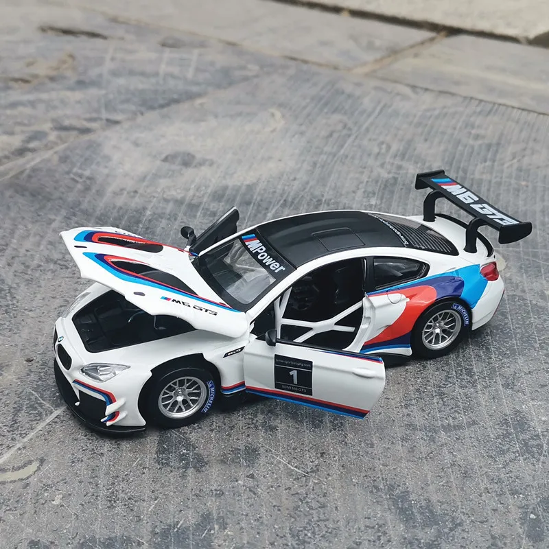 1:32 BMW M6 GT3 Rally Car Alloy Model Car Toy Diecasts Casting Sound and Light Car Toys For Children Vehicle