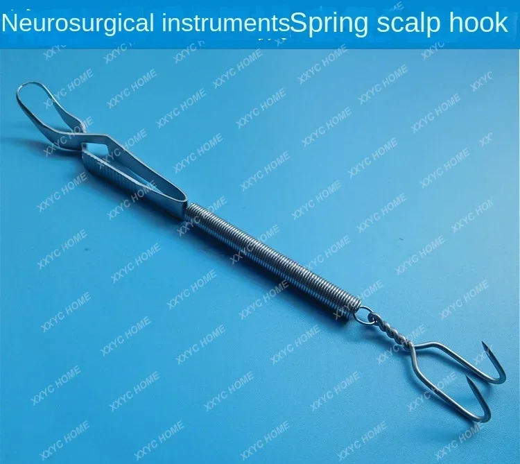 Xinhua brand neurosurgery surgical instrument Spring scalp hook 180mm blunt hook/sharp hook medical stainless steel