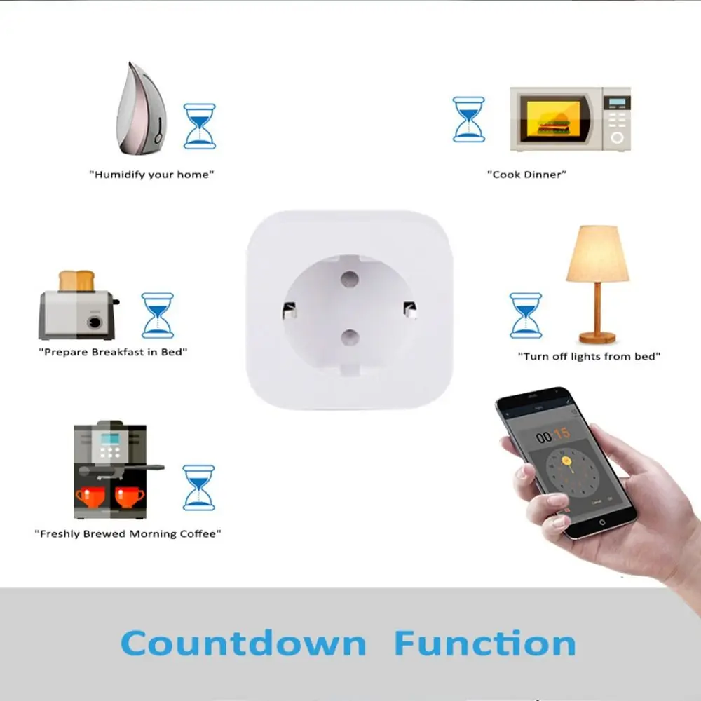 Neue EU Smart Plug Power Monitor 16A Smart Remote Sprachsteuerung Timer Funktion Steckdose Smart Home