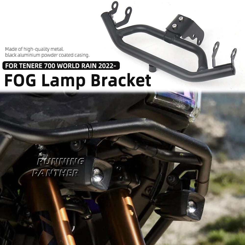 Motorcycle Front Crash Guard Spotlight Fog Light Lamp Bracket Auxiliary Bar For Yamaha Tenere700 Tenere 700 World Raid 2022 2023