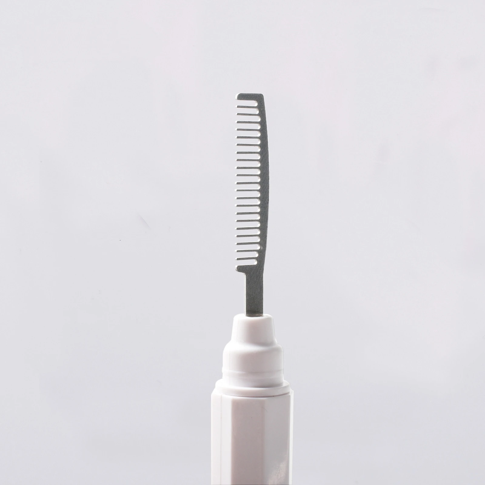 Steel needle eyelash comb 2 in 1 Mascara Wand Brush with Cover Cap Lid Metal Lash Comb Spoolie Lift Eyebrow Brow Eyelash Com