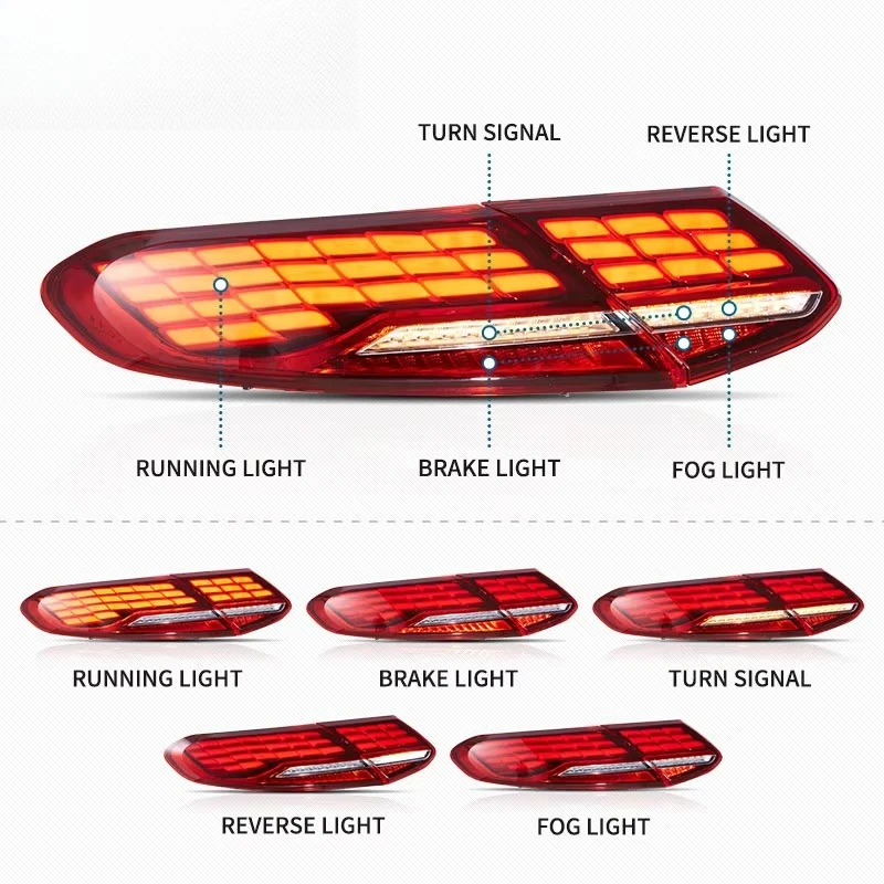 VLAND Factory LED Taillights for MercedesBenz C-Class C205 Coupe 2015-2023 and A205 Cabriolet/Convertible 2016-2023 4th Gen