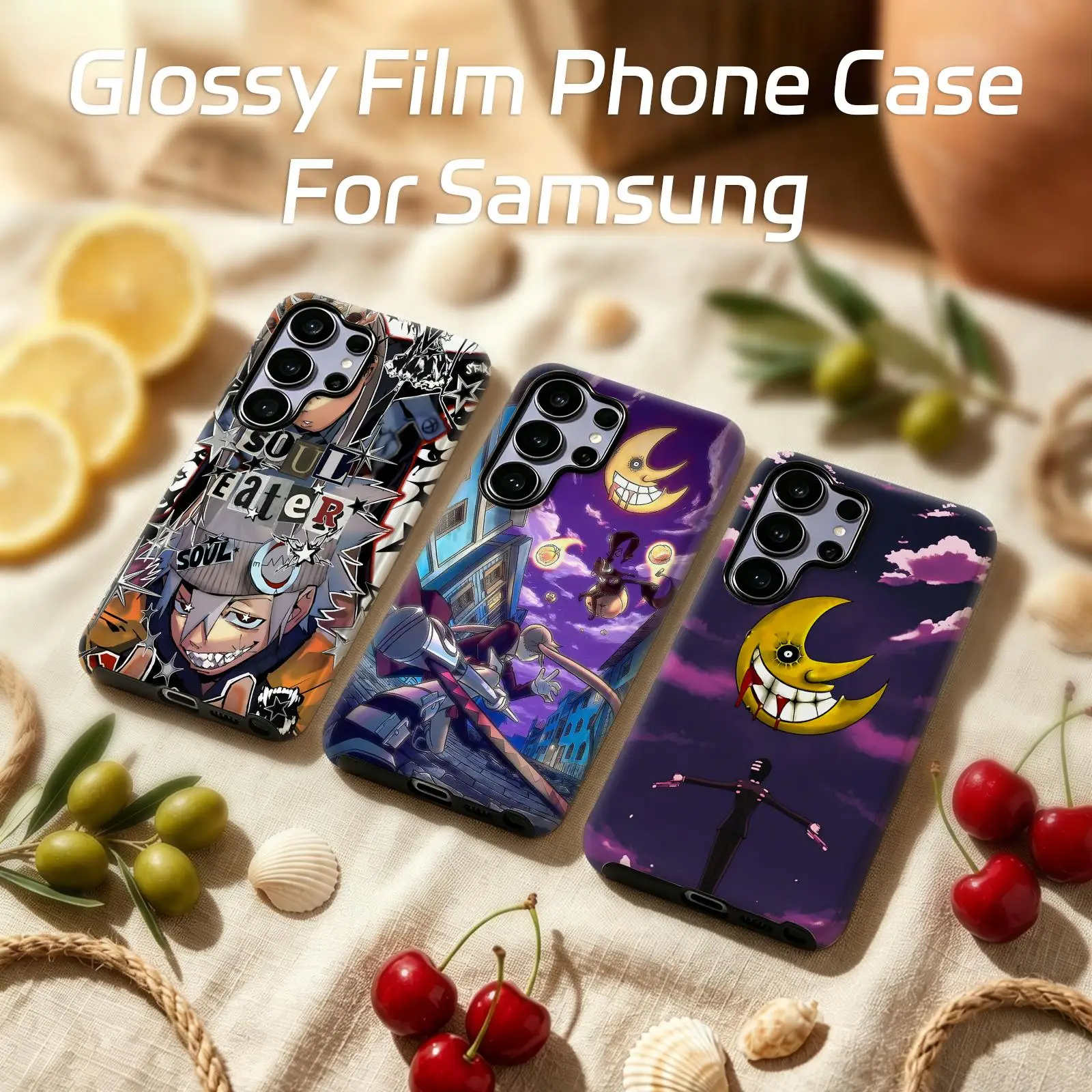 Anime SOUL EATER  Phone Case For Samsung Galaxy S26 25 S24 S23 S22 S21 Ultra Glossy Film Phone Case