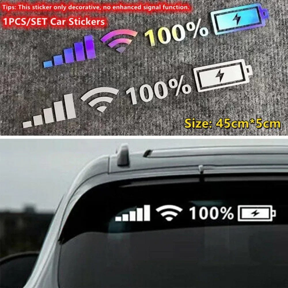 

Car Decoration Stickers WIFI Battery Level Signal Car Decals