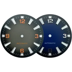 NH35 watch dial 33mm nologo black sterile dial BGW9 blue luminous watch accessories suitable for nh38 nh35 movement planet style