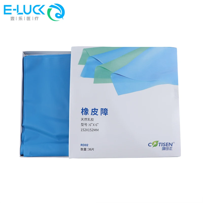Dental Rubber Dam Cloth Rubber Stamp Punch Cloth Oral Suture Practice Cloth Moisture Barrier Cloth