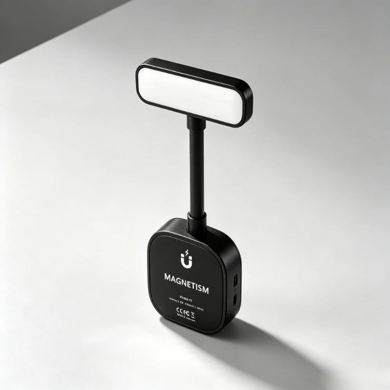 Magnetic Wireless Charger & Selfie Fill Light Compatible with Adjustable Brightness for iPhone Vlog Streaming Makeup Accessory