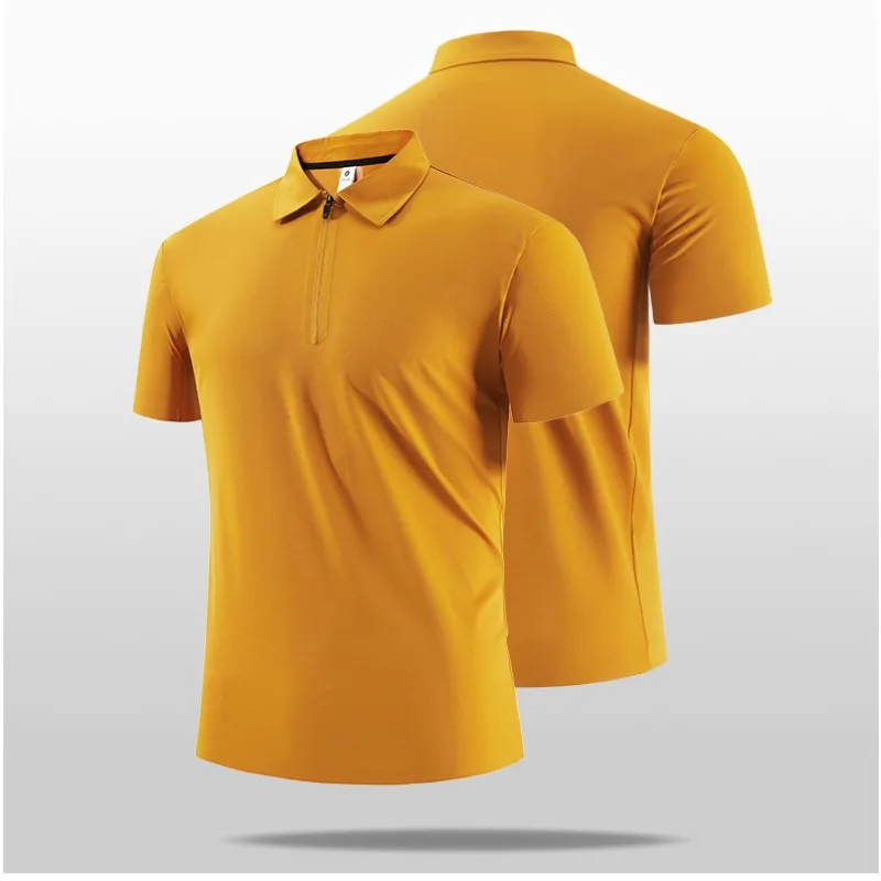 Summer Outdoor High-quality Golf Sport Breathable Casual P0L0 Shirt Simple Natural Comfortable Slim Fit Ice Silk Sports T-shirt