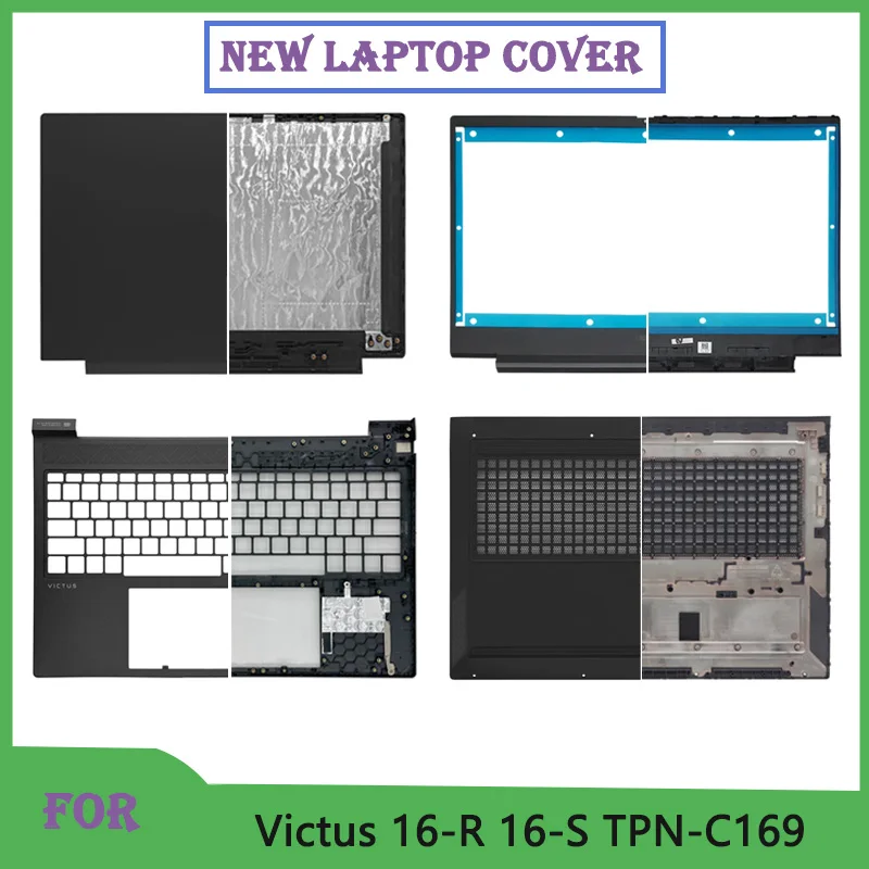 New For Victus 16-R 16-S TPN-C169 TPN-C170 Notebook LCD Back Cover Front Bezel Palmrest Bottom Case Laptop Replace Cover