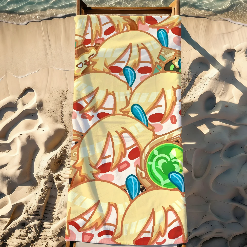 Game Kaveh Genshin Towel Sports Quick Dry Travel Camping Gear Sandproof Soft Light Large Beach Towel