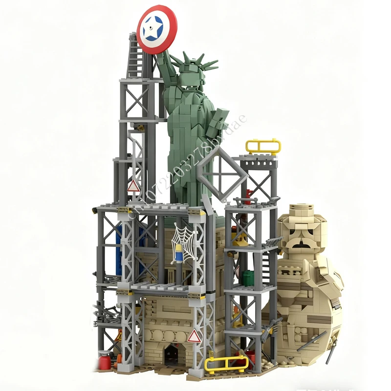 2400PCS No Way Home Lady Liberty Final Battle MOC Creatieve streetview DIY Assemblage Kerst Verjaardag Speelgoed Cadeaus voor kinderen Leeftijden