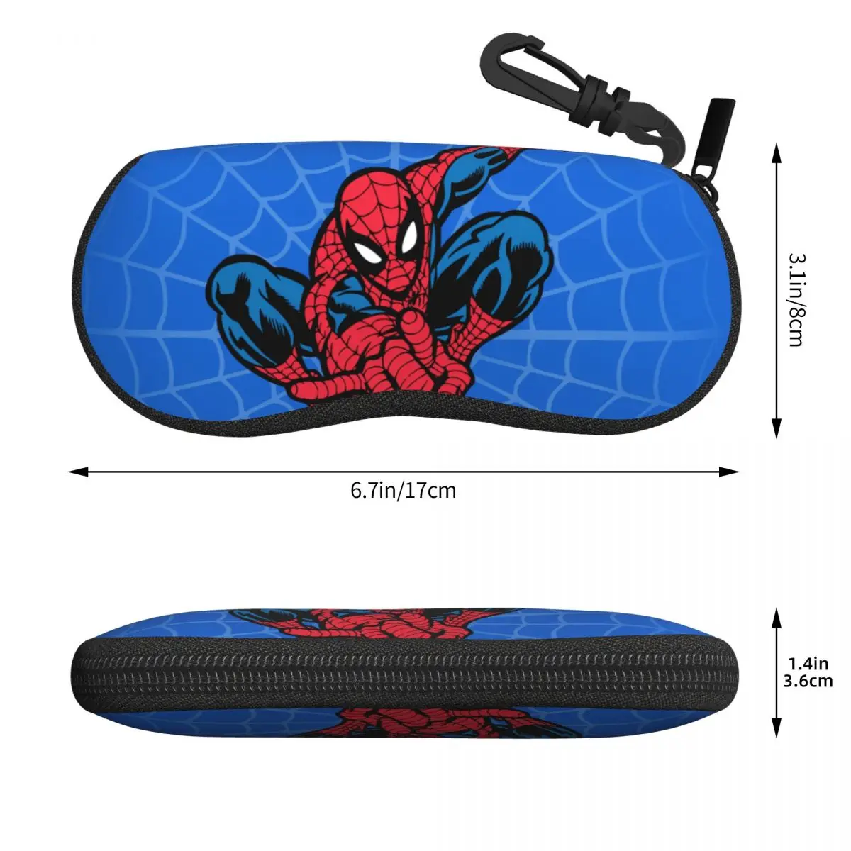 Spider-man Glasses Case New Zipper Sunglasses Storage Box Protector Eye Contacts Case