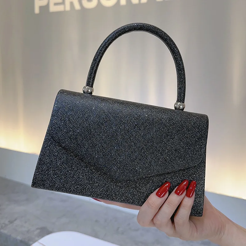 

2025 New Textured Litchi Pattern Mini Bag, Elegant Ins Style Top Handle Clutch, Versatile Small Square Purse for Women