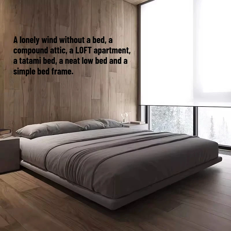 Floating Loft Bed Tatami Platform Hotel Grey Full Size Bed Wood Frame Adults Letto Matrimoniale 180x200 Furniture Clearance