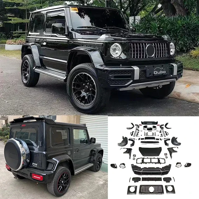 Applicable for suzukii JIMNY change to AMG G63 BRABUSs surround body kit,JIMNY upgraded to mercedes G class body kit