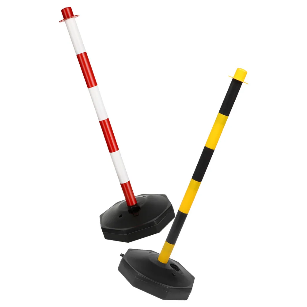 2 قطعة عمود تحذير السلامة المرورية طوي حاجز القطب Delineator آخر مع قاعدة المرآب وقوف السيارات مساعدة القيادة المخاريط التدريب