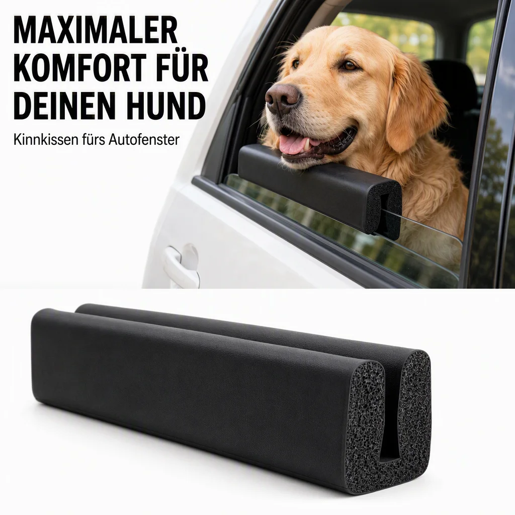 Dog Car Window Chin Rest Pillow Breathable Memory Foam Safety Support Daily Care Travel Easy Install for Medium Large Dogs