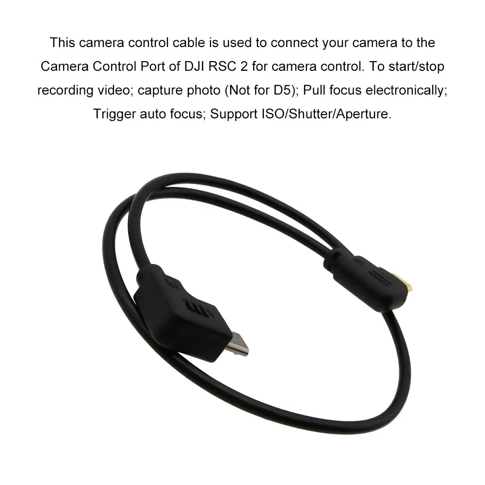 Camera Control Cable For DJI Ronin RSC2, RS2, RS3, RS3 Pro For Canon EOS 5D4, EOS 5DS R, EOS 1DX Ⅱ, M50, 90D, 200DⅡ