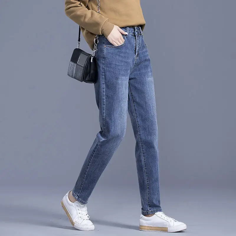 

Streetwear Wide Leg Jeans Women Korean Big Size S-6xl Baggy Denim Pants High Wasit SpringCasual Straight New Jeansy Pantalones