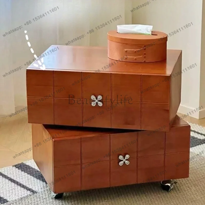 LSYellow Drawer Nightstands Real Wood Designer Unique Nordic Bedside Table Space Saving Narrow Mesitas De Noche Furniture