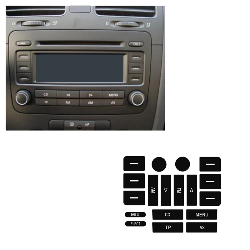 

Car Air Conditioning Climate Temperature Radio Repair Kit Stickers Decals For VW Golf Mk5 For Passat Fix Worn Button