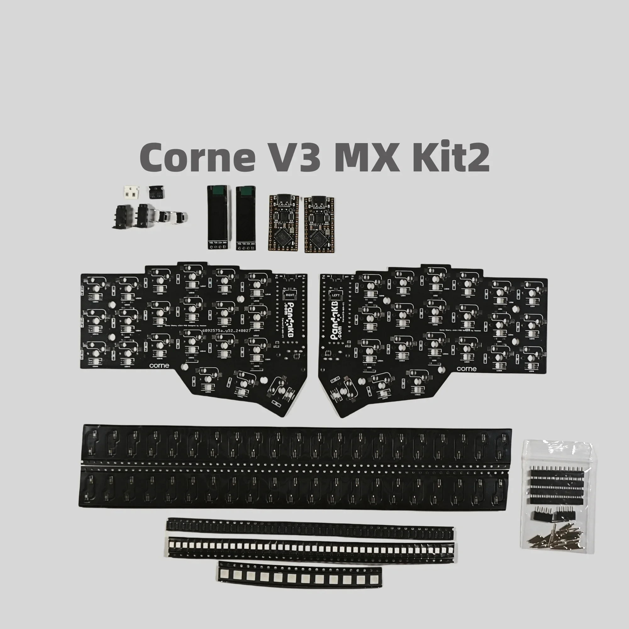 Corne V3 Kit PCB Keyboard Terpisah Corne Crkbd PCB RGB Kit Keyboard Tanduk Nirkabel DIY Kustom untuk Aksesori PC Keyboard Mekanis