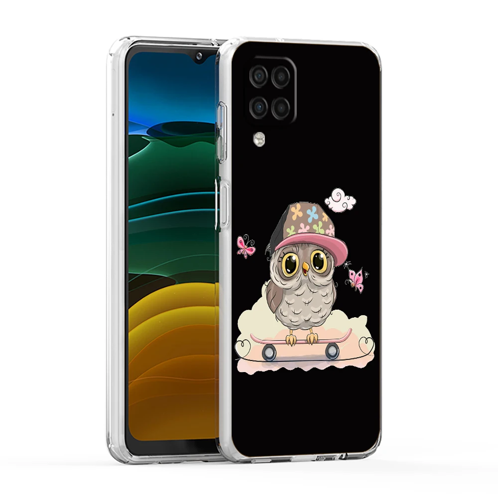 Harris Cute Owl Case for Samsung Galaxy A13 A22 A32 A52 A72 A51 A71 A11 A31 A41 A33 A53 A73 5G Transparent Silicone Shell Capas