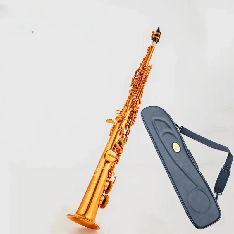 2026 new High Quality Bb Soprano Saxophone Coffee Color Mouthpiece Complete Set