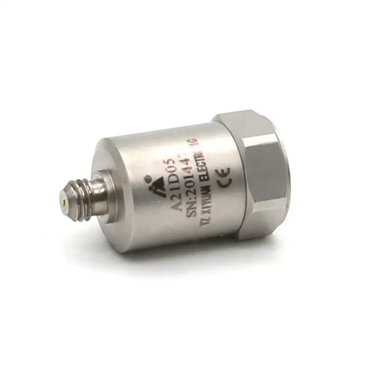 304 Stainless Steel Universal Single Axial IEPE 5mV/g Measure Range 1000g Accelerometer A21D05