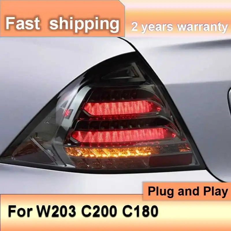 

Автомобильные аксессуары для Mercedes W203 Задний фонарь 2000-2006 Mercedes Benz C180 Задний фонарь C200 DRL Противотуманный тормозной сигнал поворота задний ход