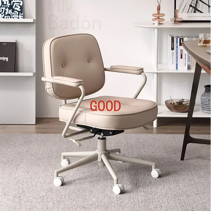 Back Cushion Office Chair Swivel Wheels Ergonomic Office Chair Comfort Armrests Sillas Para Sala De Estar Home Furniture