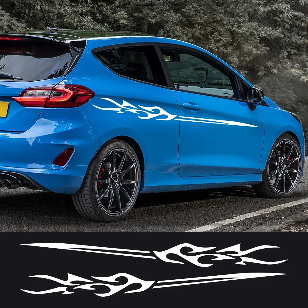 ملصق سيارة لفورد فييستا طقم جانبي للباب التلقائي شارات PVC مقاومة للماء من الفينيل لتزيين السيارات ملحقات السيارة الخارجية